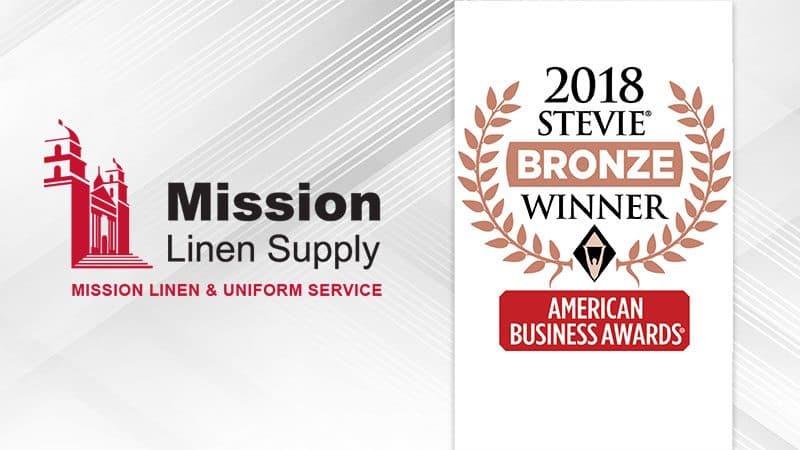 Bronze Stevie® Award. linens, uniforms, laundry services