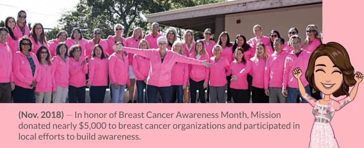 Mission Linens Pink Campaign for Breast Cancer Awareness Month 2020