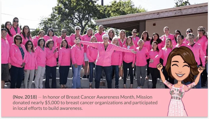 Mission Linens Pink Campaign for Breast Cancer Awareness Month 2020